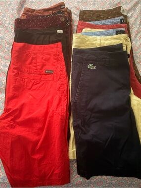 Lacoste sz 30 Navy Cotton Shorts 8pcs x $30 or $5ea.